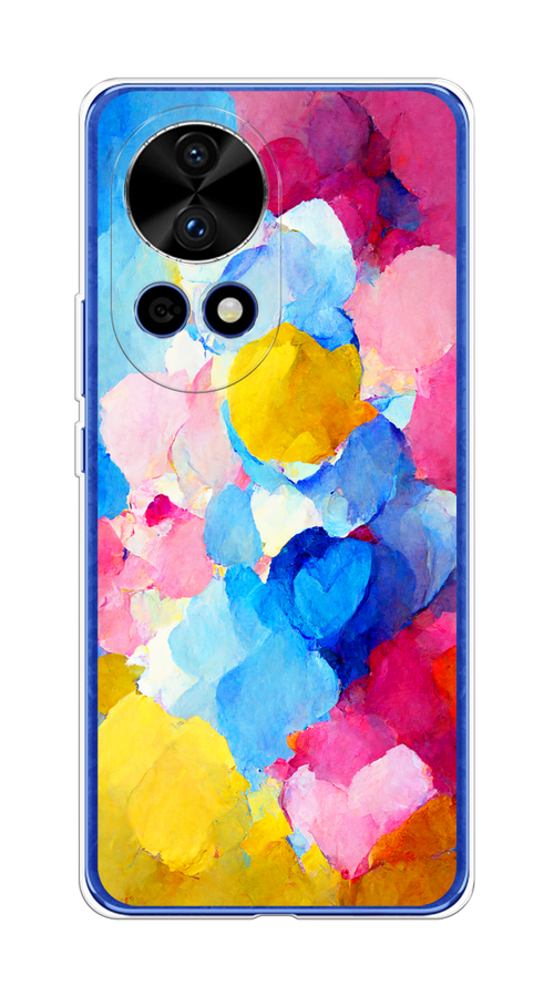 

Чехол на Huawei Nova 12 Pro "Яркие пятна", Синий;голубой;желтый;розовый, 6123150-1