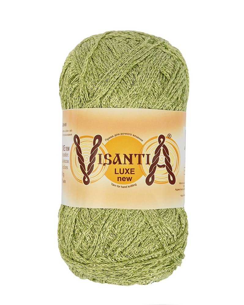 

Visantia Luxe new, вискоза, люрекс, 5х100 г, 240 м, цвет 11 зеленый