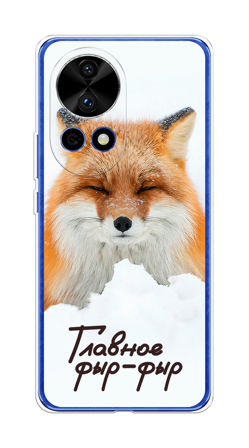

Чехол на Huawei Nova 12 Pro "Снежный фыр-фыр", Оранжевый;белый;коричневый, 6123150-1