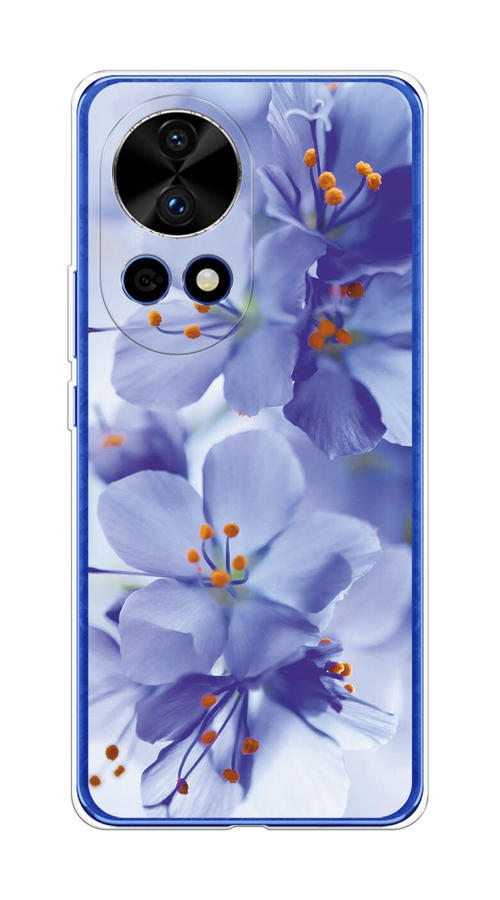 

Чехол на Huawei Nova 12 Pro "Фиолетовые цветки", Фиолетовый;синий, 6123150-1