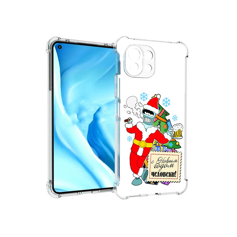 

Чехол MyPads Tocco для Xiaomi Mi 11 Lite С новым годом человеки (PT159462.256.150), Прозрачный, Tocco