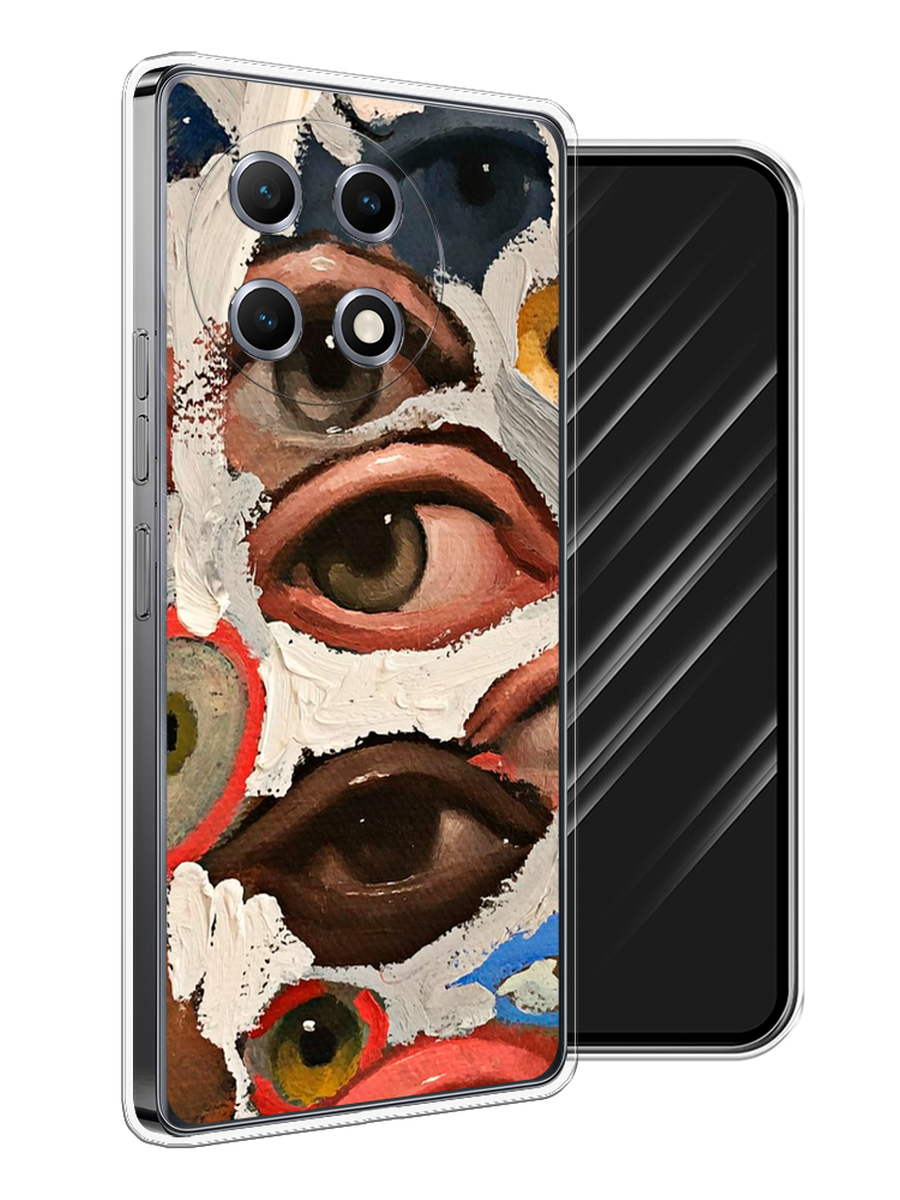 

Чехол Awog на Tecno Camon 30S "Глаза масляная живопись", Серый;бежевый;красный, 309650-1