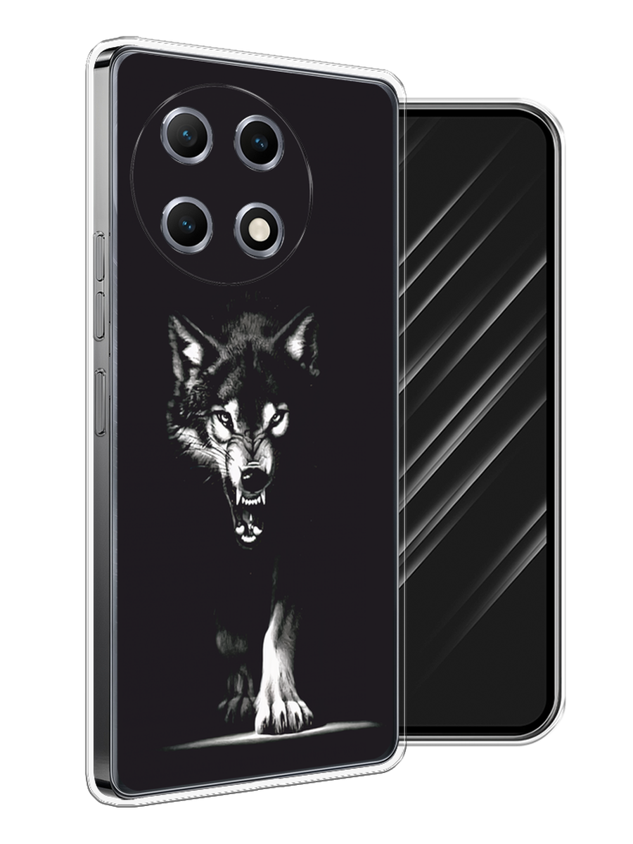 

Чехол Awog на Tecno Camon 30S "Волк выходит из ночи", Серый;черный;белый, 309650-1