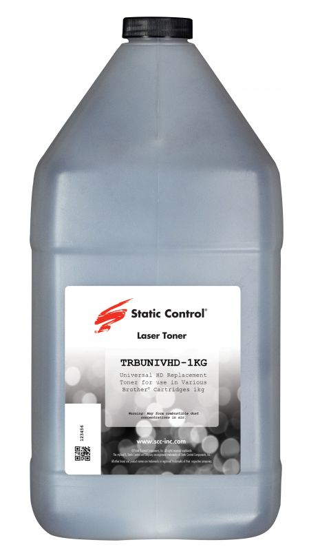 фото Тонер для лазерного принтера static control (trbunivhd-1kg) черный; совместимый