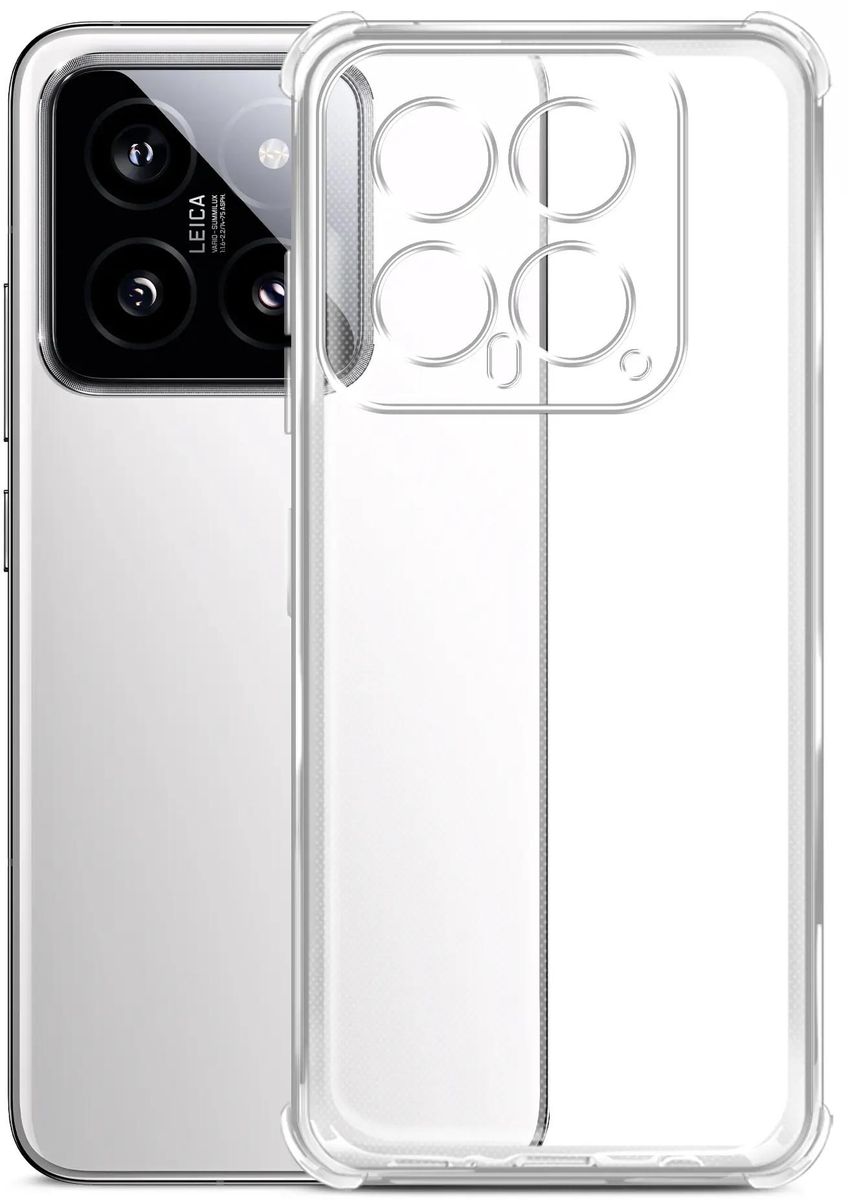 

Чехол BORASCO Bumper Case для Xiaomi 14, противоударный, прозрачный, Bumper Case