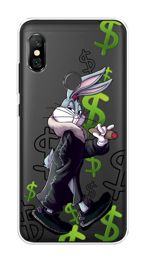 

Чехол на Xiaomi Redmi Note 6 Pro "Rich Bugs Bunny", Зеленый;черный;голубой, 34650-6