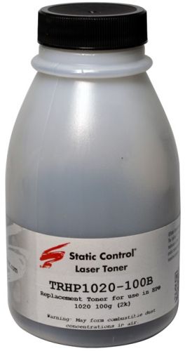 фото Тонер для лазерного принтера static control (trhp1020-100b) черный, совместимый