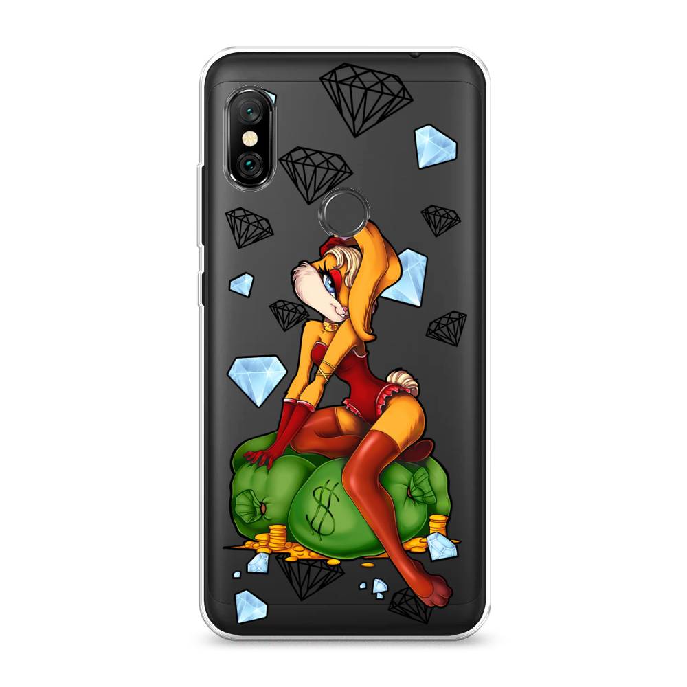 

Чехол на Xiaomi Redmi Note 6 Pro "Лола Банни с бриллиантами", Красный;оранжевый;зеленый, 34650-6