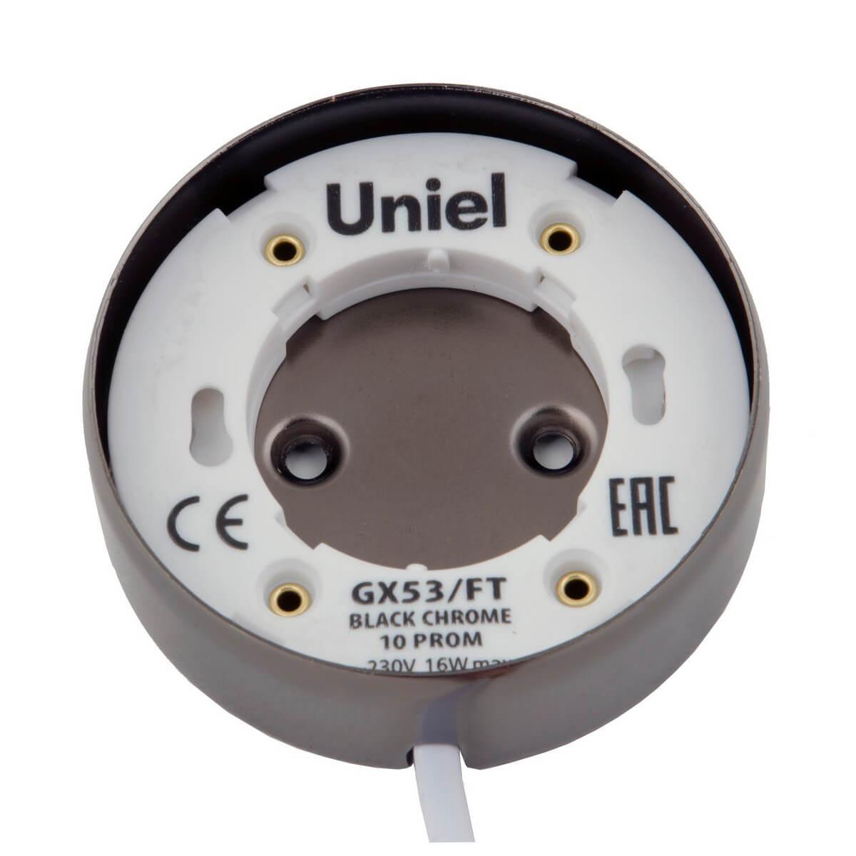 

Потолочный светильник Uniel GX53/FT Black Chrome UL-00003735
