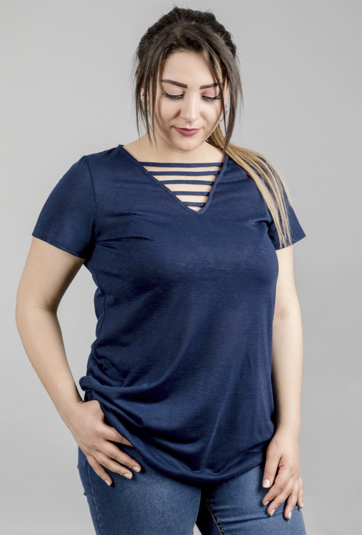 

Футболка женская Myline 301 синяя M, Синий, 301