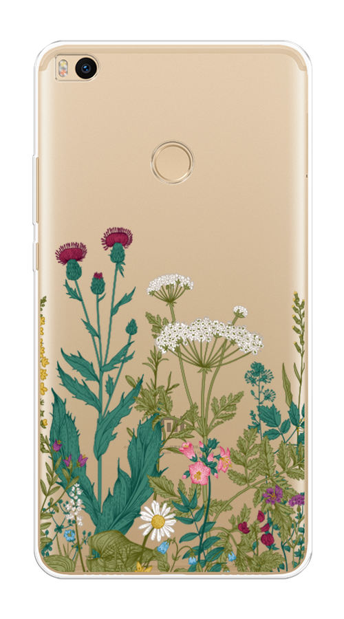 

Чехол на Xiaomi Mi Max 2 "Дикие полевые цветы", Зеленый;розовый;белый, 32150-2