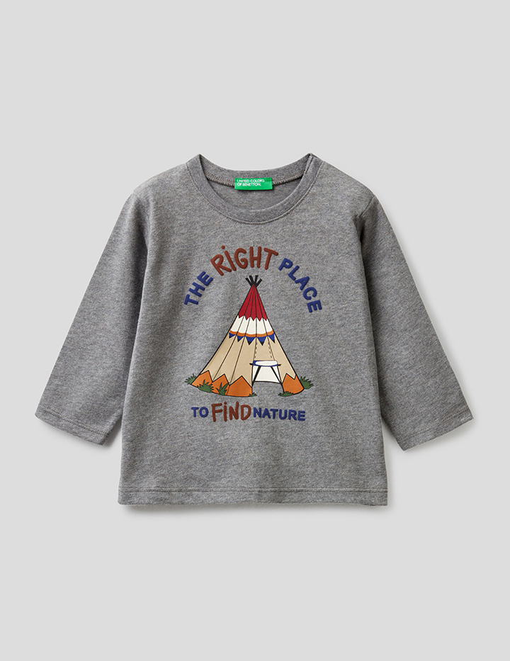 

Лонгслив детский United Colors of Benetton 21A_3ATNC15FL_507 серый р.74, 21A_3ATNC15FL_507
