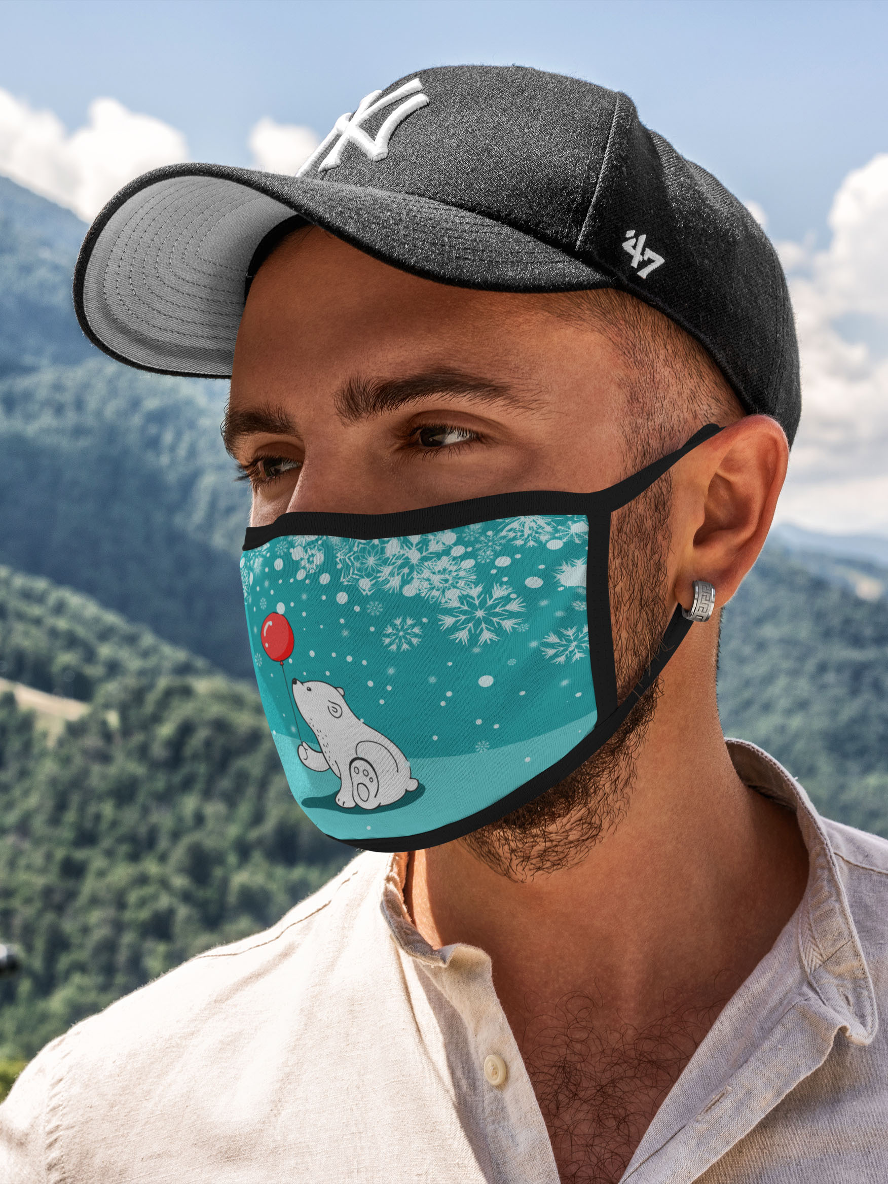 

Многоразовая маска унисекс Burnettie Новый Год North Bear, Разноцветный, Новый Год North Bear