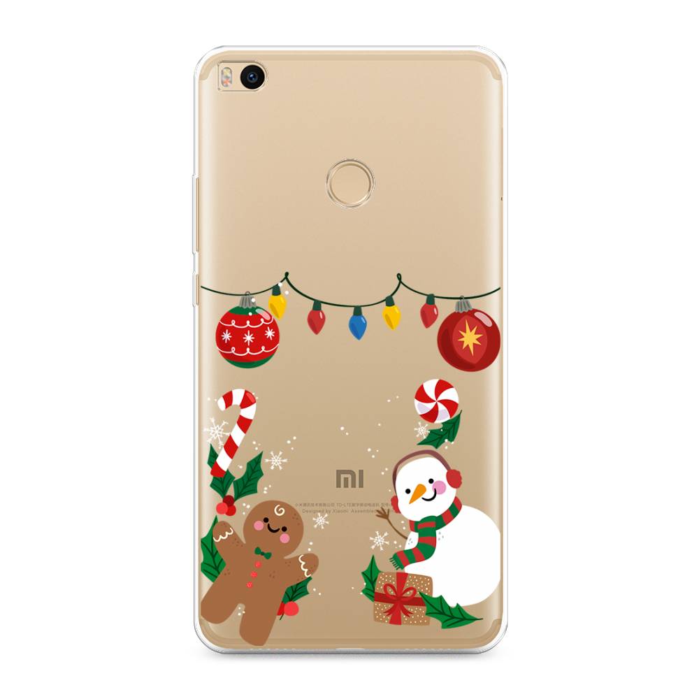

Чехол на Xiaomi Mi Max 2 "Новогоднее настроение", Коричневый;красный;зеленый, 32150-5
