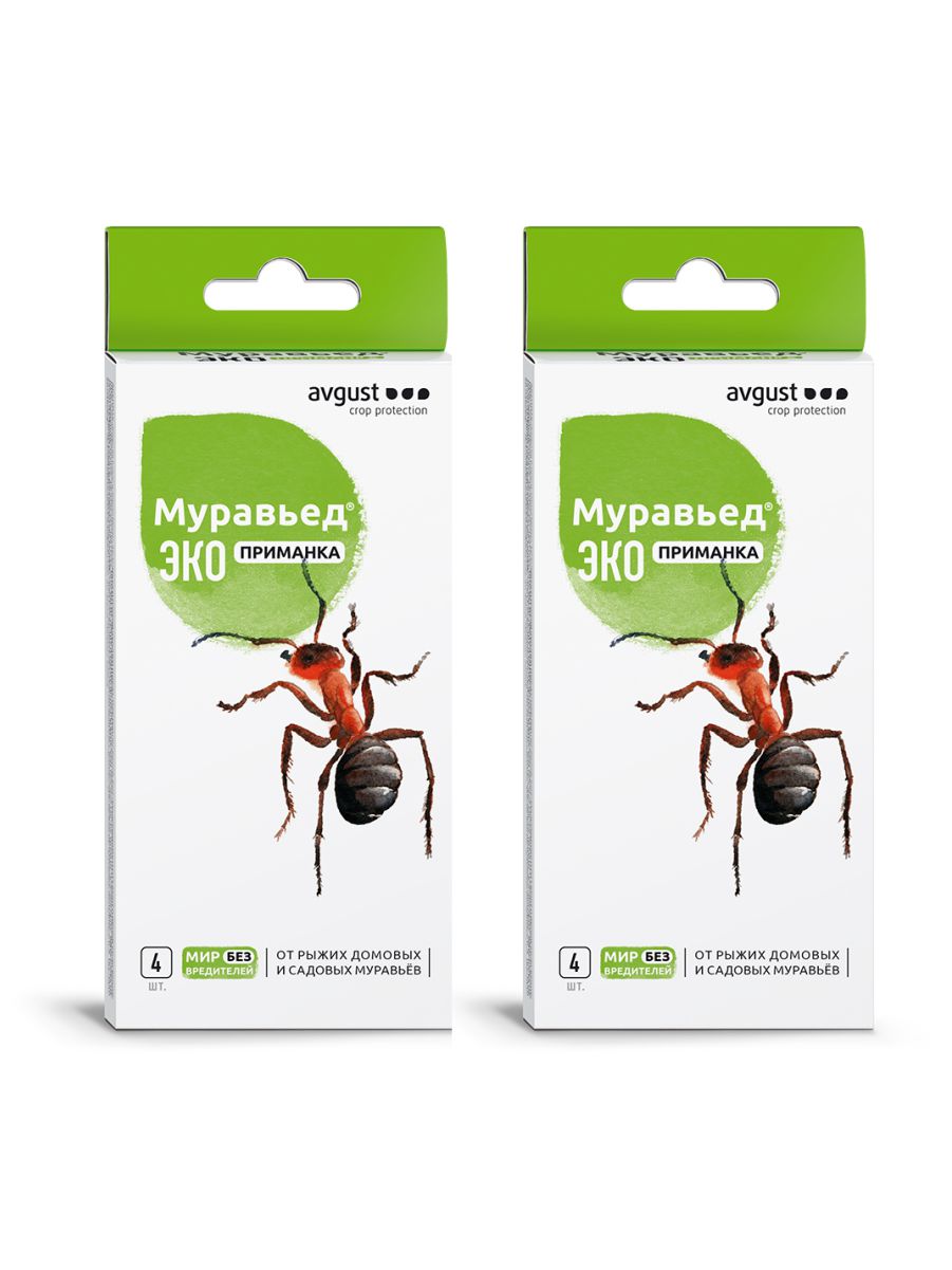 

Комплект Инсектицидное средство Муравьед ЭКО приманка 1,5 гр. 4 шт. х 2 упак.