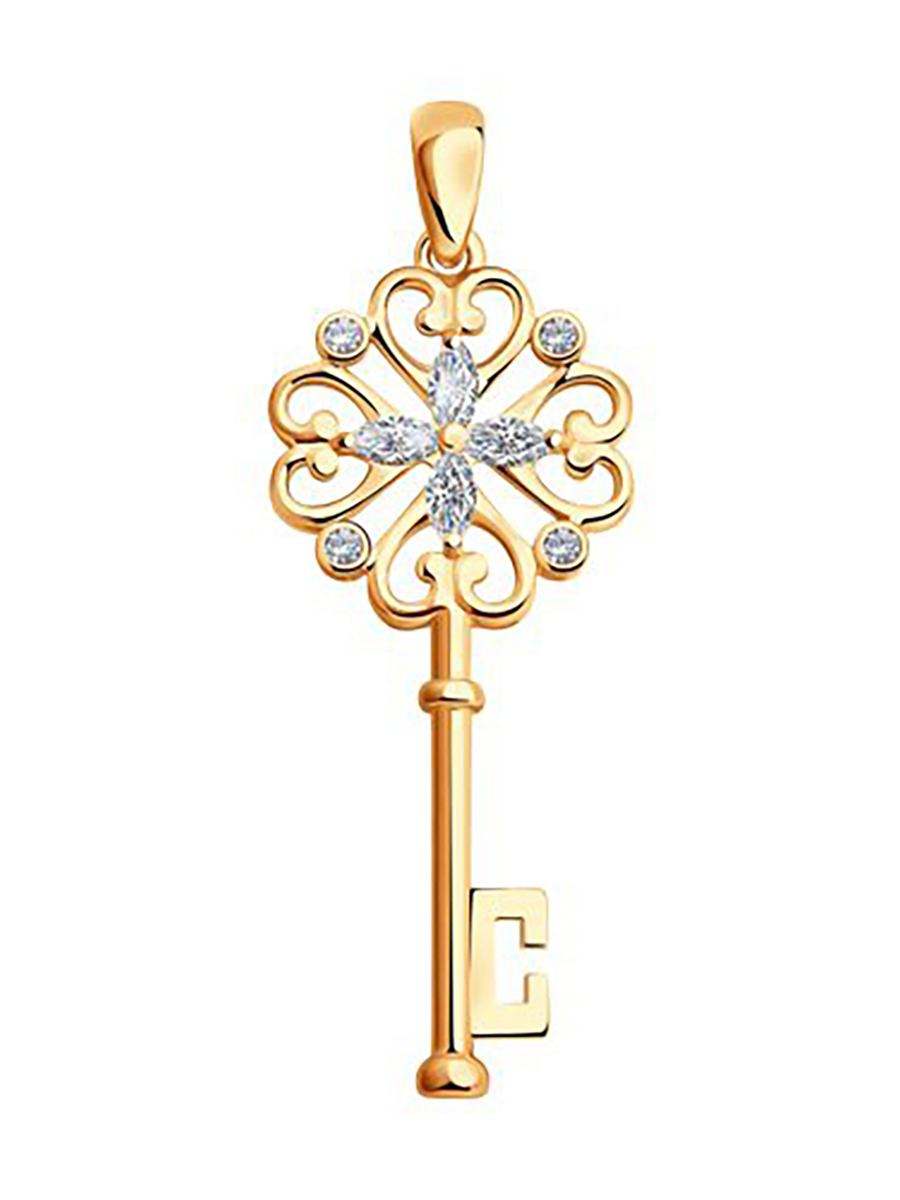 

Подвеска из серебра с фианитом 585Gold 703006338, 703006338