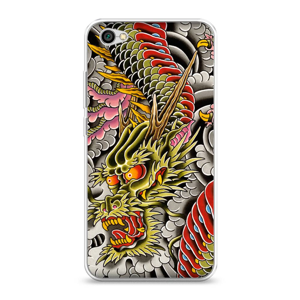 

Чехол на Xiaomi Redmi Note 5A "Японский дракон", Желтый;розовый;красный, 32250-4