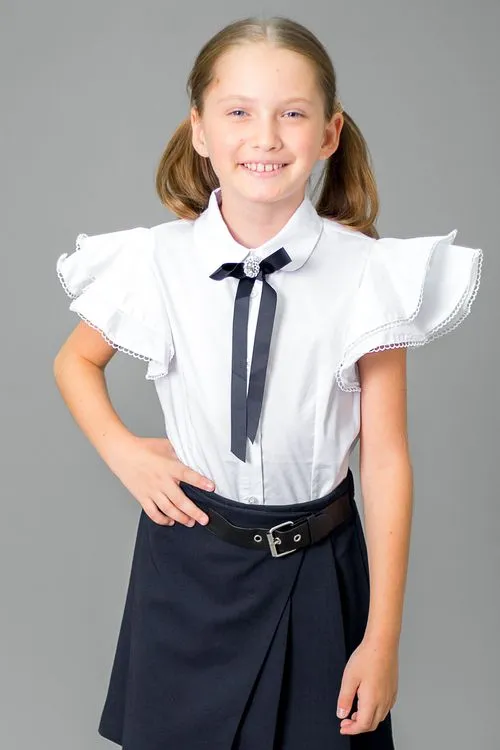 

Блузка детская Colabear 186001, белый, 160, 186001