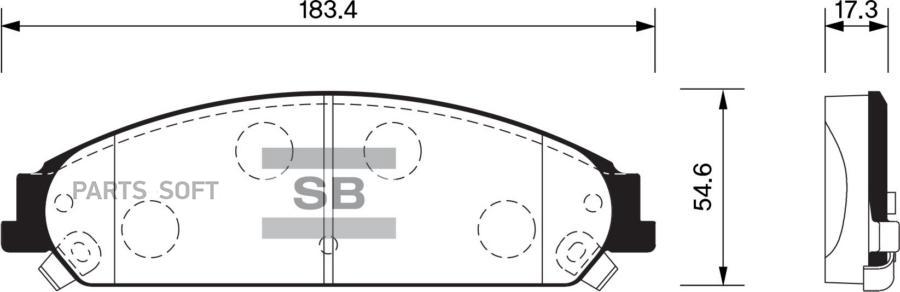 

Колодки диковые п.\ Chrysler 300C 3.0CRD 04>, Dodge Calib SP1509SNS =GDB4134 [05142559AA], SP1509