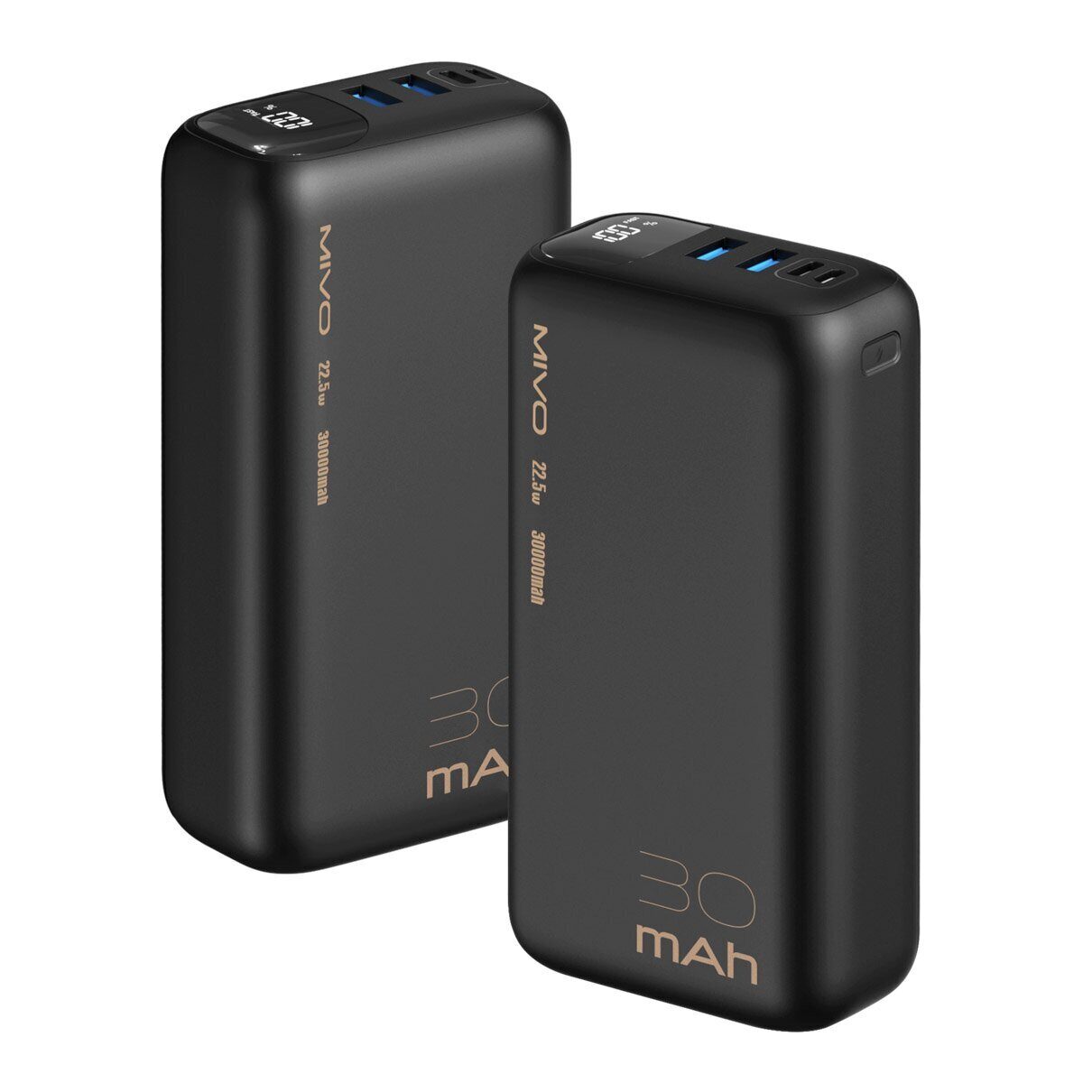 

Внешний аккумулятор Mivo MB-308Q 30000mAh черный, MB-308Q