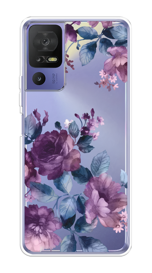

Чехол на TCL 40 SE "Purple Blossoms", Синий;фиолетовый, 291550-1