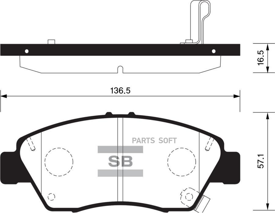 

Тормозные колодки Sangsin brake передние SP1435, SP1435