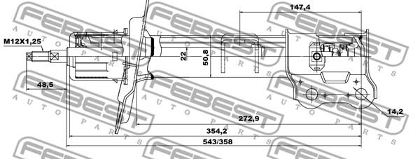 

Амортизатор подвески FEBEST 12660596FL