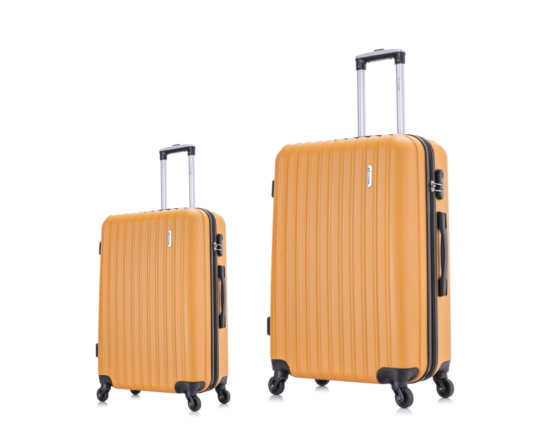 Комплект чемоданов унисекс L'Case Krabi оранжевый, M/L