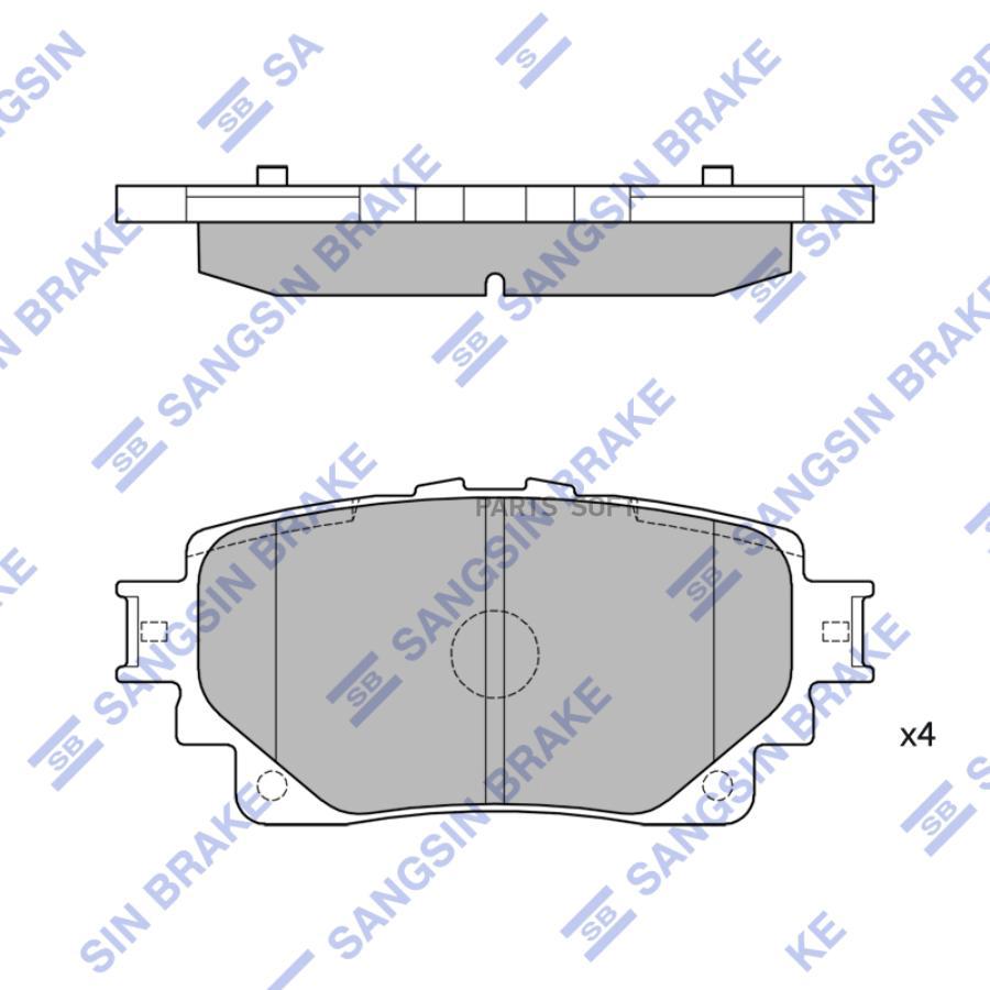 

Колодки Дисковые Задние Lexus Rc 300 21>, Toyota Highlender 20> Sangsin brake Sp4449