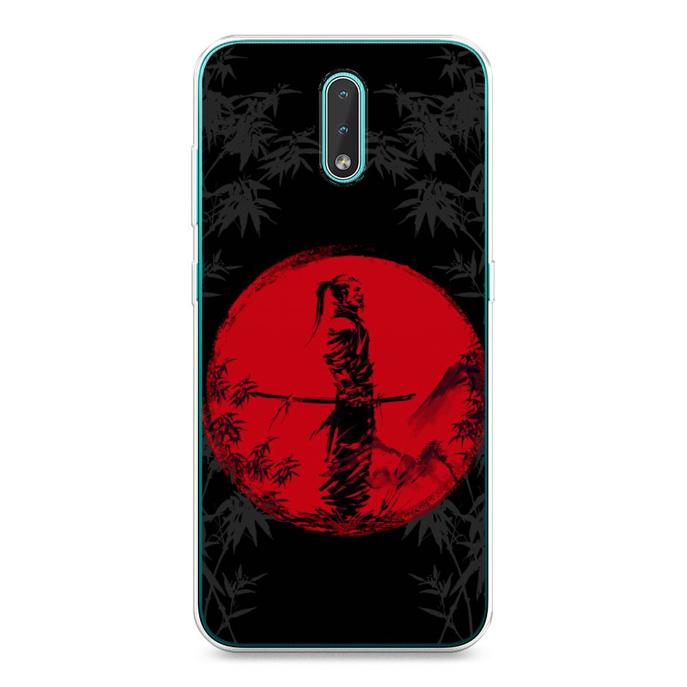 

Чехол на Nokia 2.3 "Самурай на красном фоне", Черный;красный;серый, 123250-4