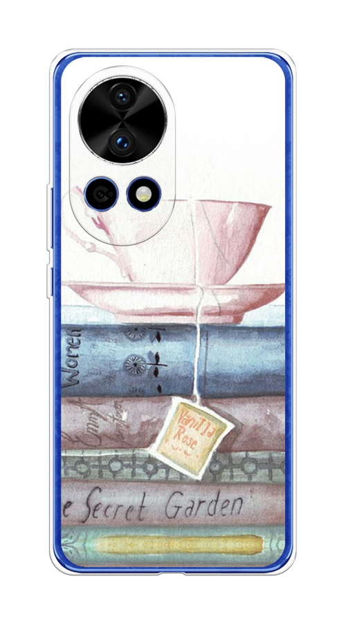 

Чехол на Huawei Nova 12 Pro "Книжное чаепитие", Желтый;розовый;белый, 6123150-1