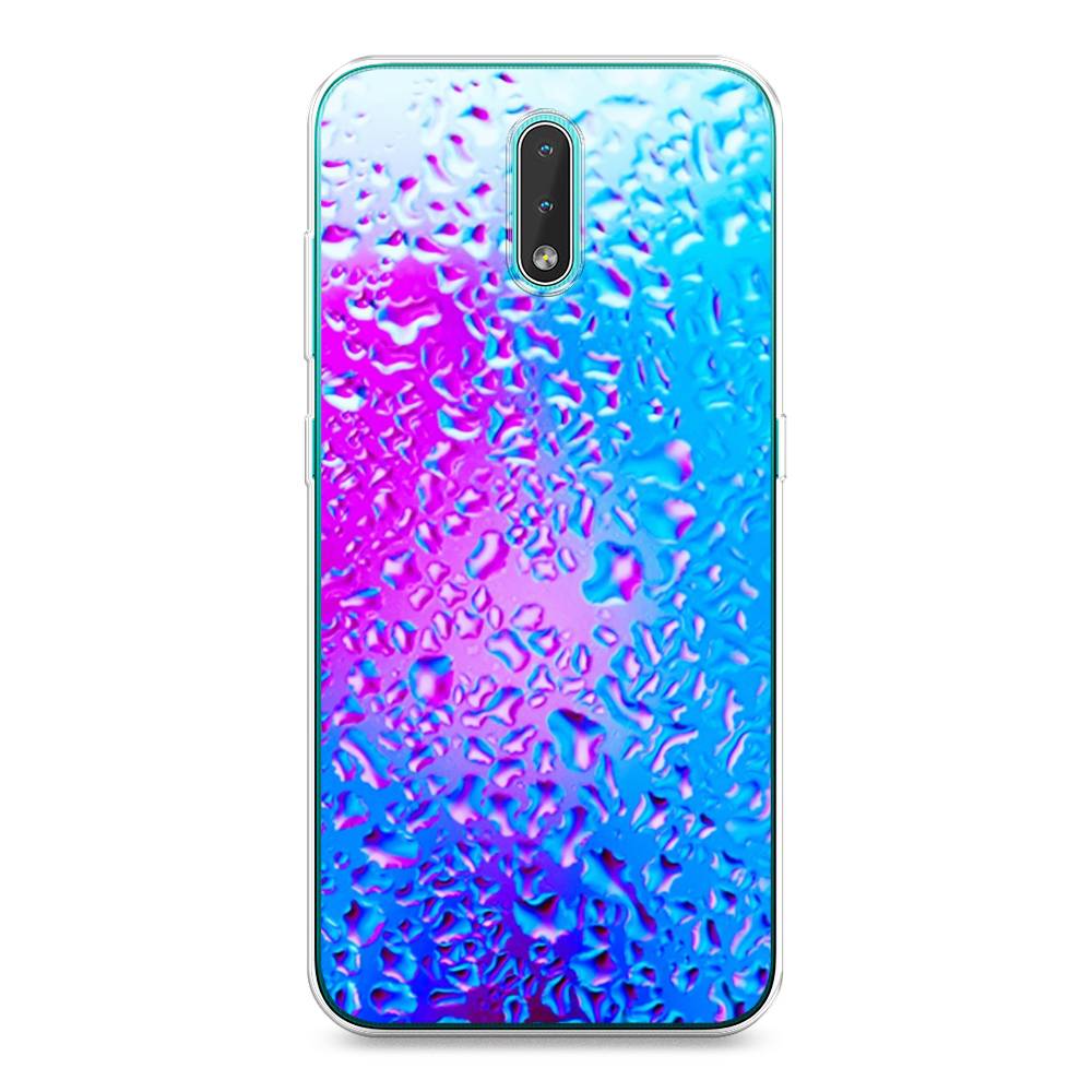 

Чехол на Nokia 2.3 "Капли на стекле", Голубой;розовый, 123250-3