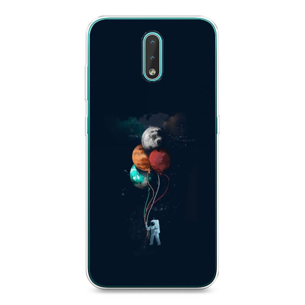 

Чехол на Nokia 2.3 "Космонавт с шариками", Разноцветный, 123250-4