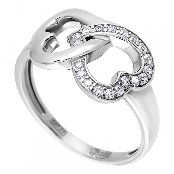 Кольцо из серебра р.19 Кристалл мечты 10701738, фианит