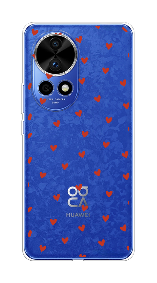 

Чехол на Huawei Nova 12 Pro "Red hearts", Красный;прозрачный, 6123150-1