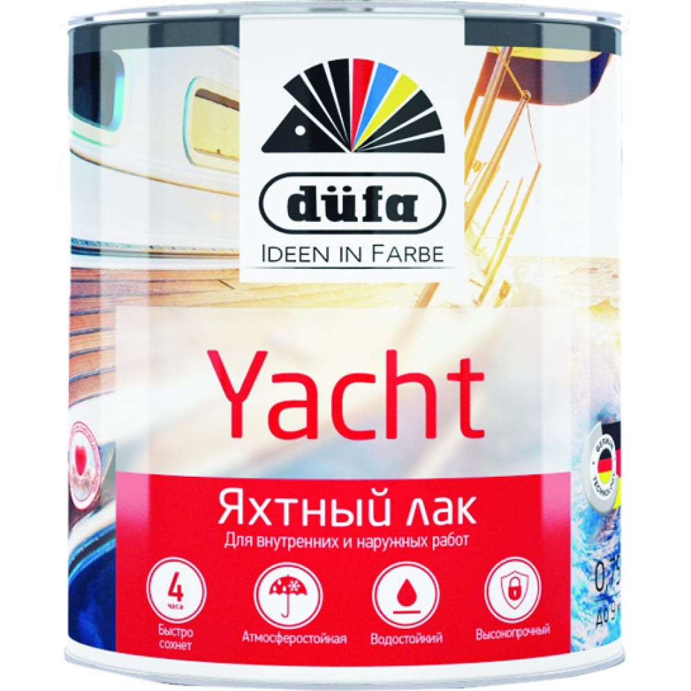 Яхтный лак Dufa Retail YACHT полуматовый 750 мл Н0000002562