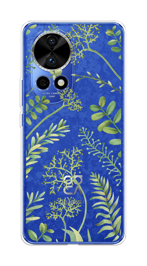 

Чехол на Huawei Nova 12 Pro "Green Leaves", Зеленый;прозрачный, 6123150-1