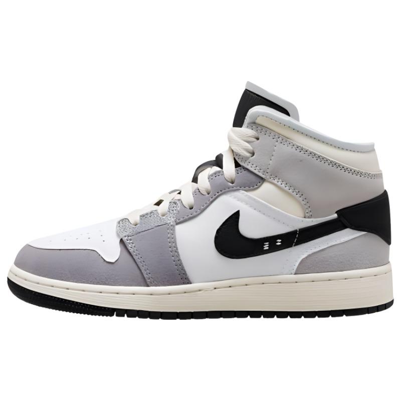 

Кеды унисекс Jordan Air Jordan 1 Mid CraftCement Grey серые 44 EU, Серый, Air Jordan 1 Mid CraftCement Grey