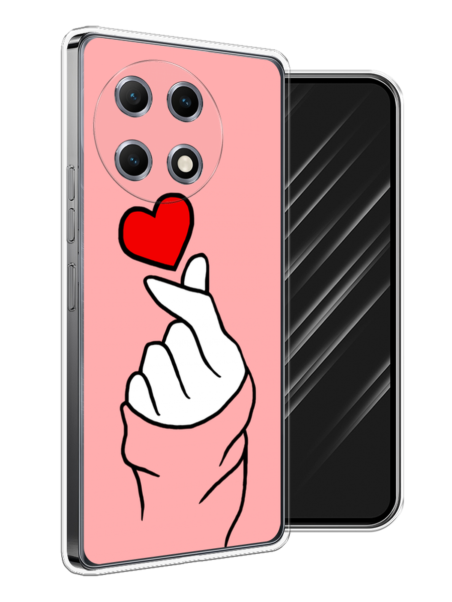 

Чехол Awog на Tecno Camon 30S "Милое сердечко", Белый;красный;черный, 309650-1