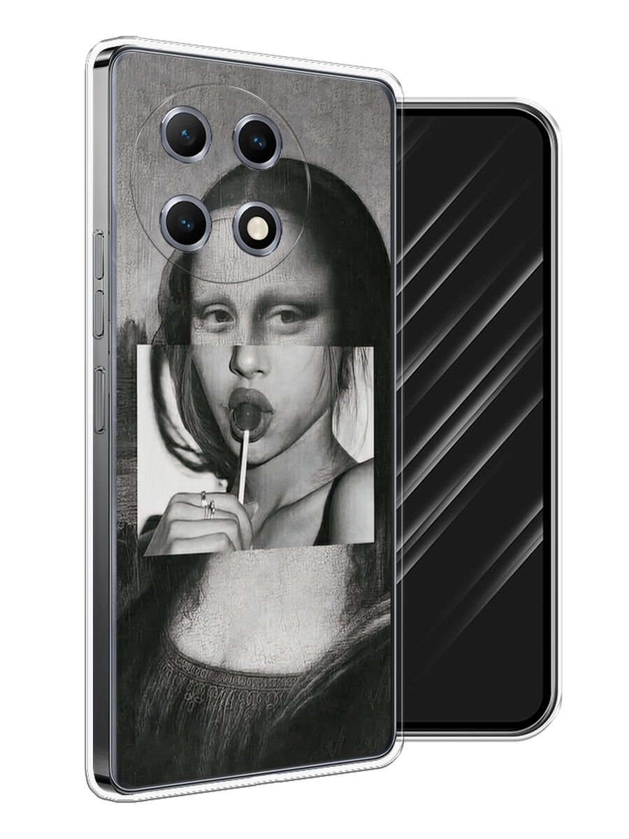 

Чехол Awog на Tecno Camon 30S "Mona Lisa sucking lollipop", Серый, 309650-1