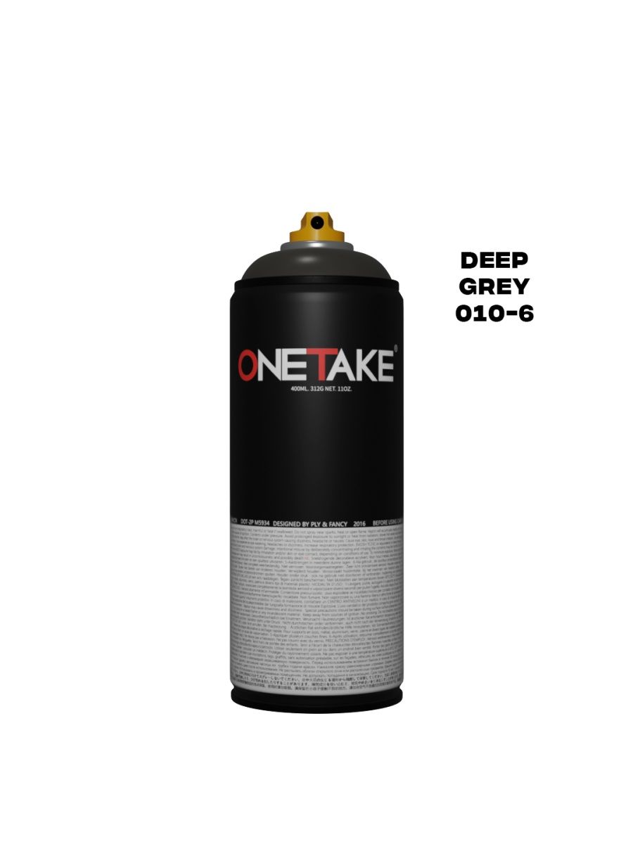 Аэрозольная краска One Take 400 мл Deep Grey темно-серая