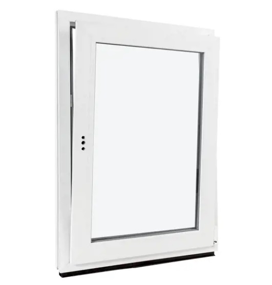 Окно пластиковое Grunder белое 600х600мм(ШхВ), поворотно-откидное, левое.