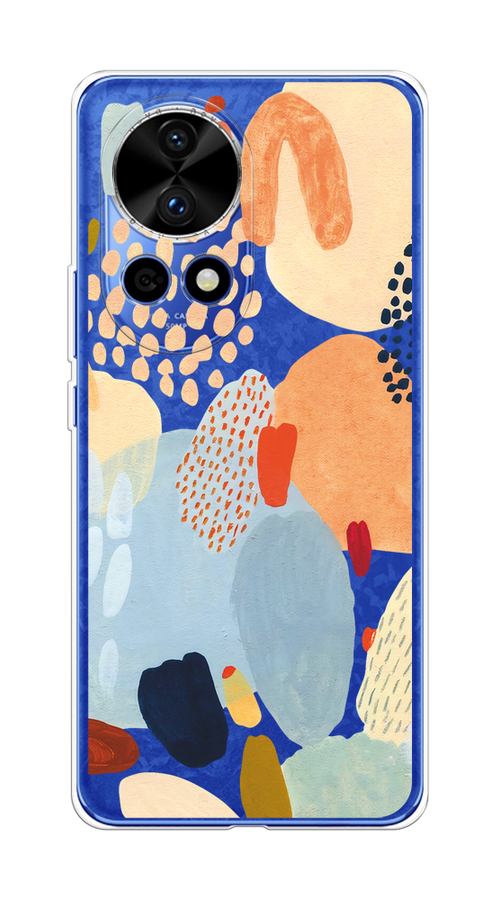 

Чехол на Huawei Nova 12 Pro "Необычная абстракция", Бежевый;голубой, 6123150-1