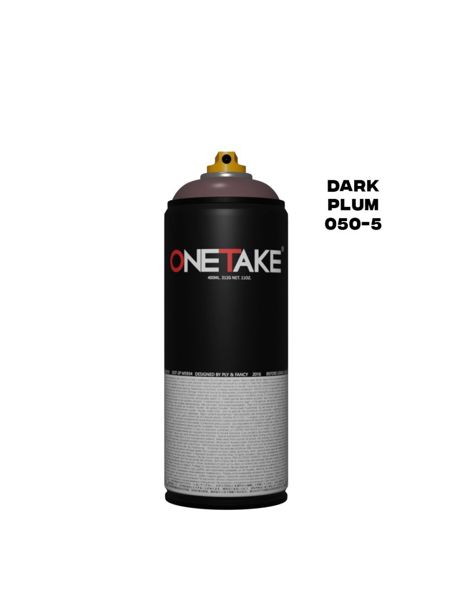 Аэрозольная краска One Take 400 мл Dark Plum темно-сливовая
