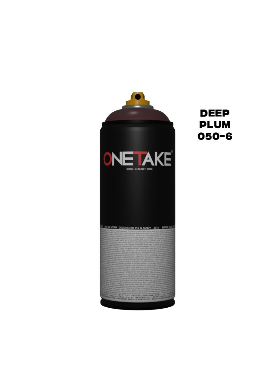 Аэрозольная краска One Take 400 мл Deep Plum темно-сливовая