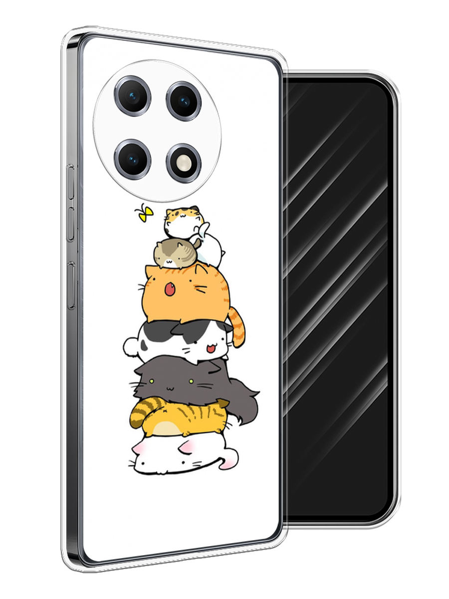 

Чехол Awog на Tecno Camon 30S "Бутерброд из котиков", Коричневый;белый;серый, 309650-1