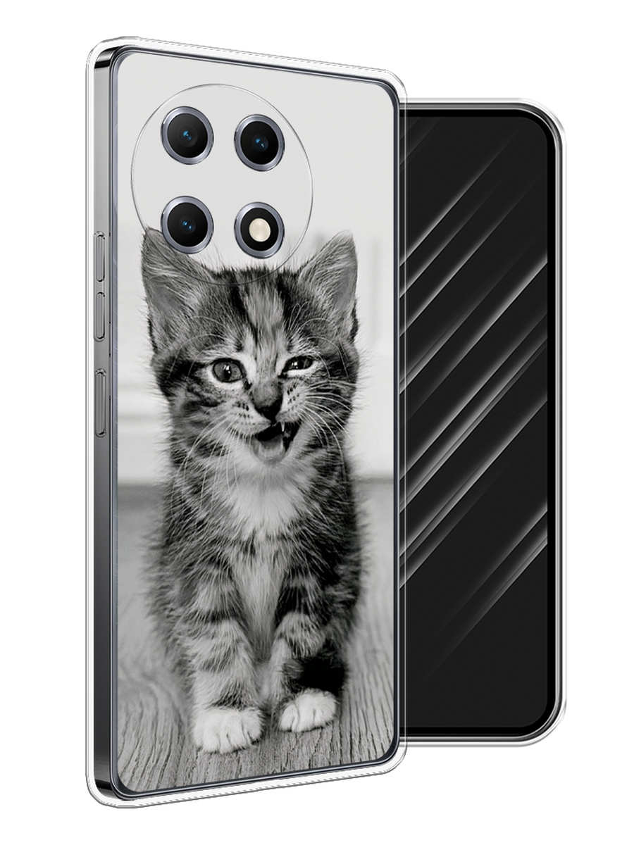 

Чехол Awog на Tecno Camon 30S "Подмигивающий котенок", Черный;серый, 309650-1