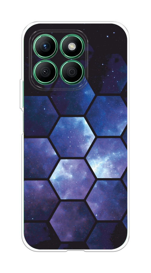 

Чехол на Honor X8B "Соты космос", Черный;фиолетовый, 6123250-1