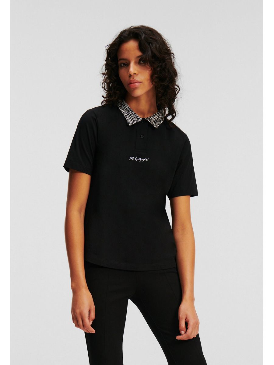 

Футболка женская Karl Lagerfeld K4821D0E9 черная XS, Черный, K4821D0E9