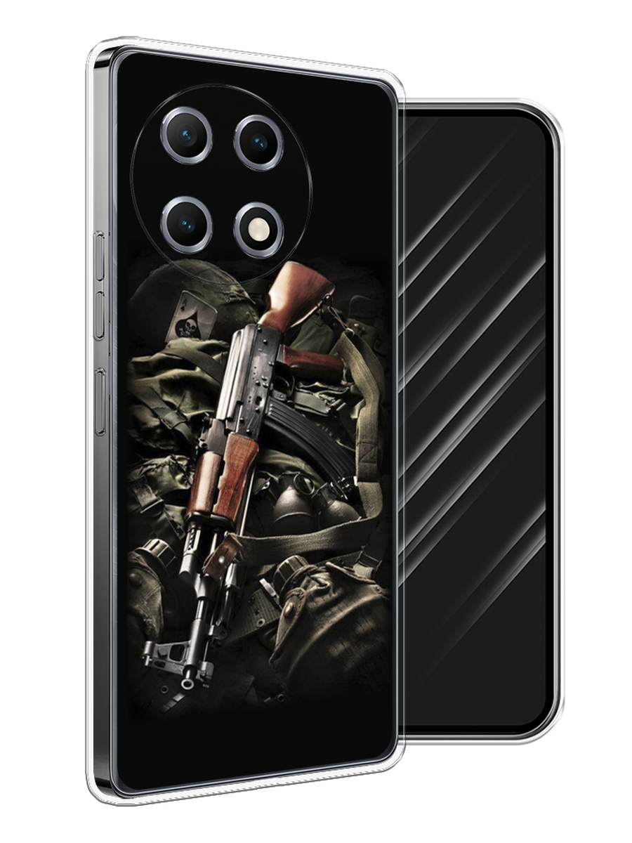 

Чехол Awog на Tecno Camon 30S "Автомат", Черный;коричневый;серый, 309650-1